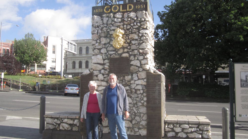 Gold Monument, the Start point for the walking tour, Cnr Sturt Street & Albert Street, Ballarat city