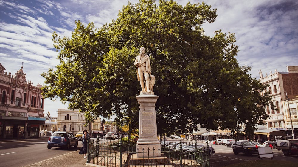 Statue of Poet on Sturt Street