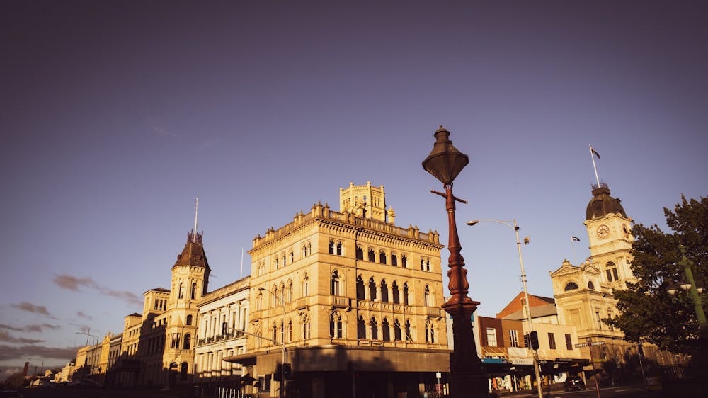 Grand buildings of Lydiard and Sturt Street