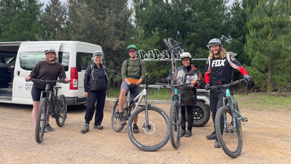 Shuttle drop off point in Creswick