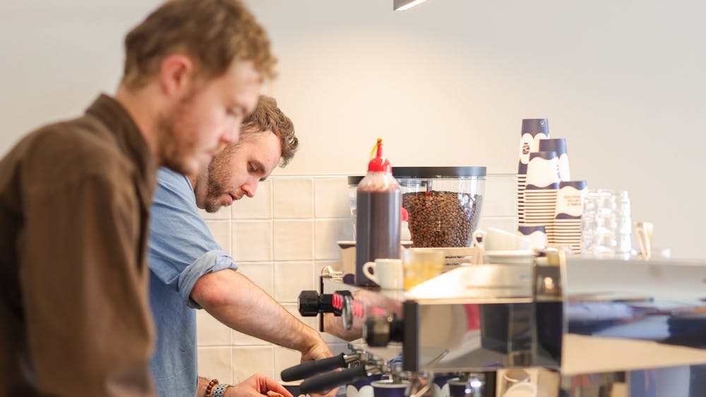 Baristas in action