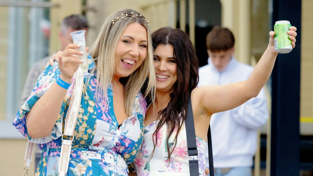 Two young ladies posing for a photo at the 2025 Sportsbet Ballarat Cup