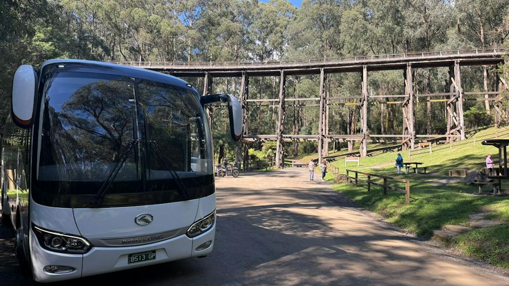 35 seater at Noojee Trestle Bridge
